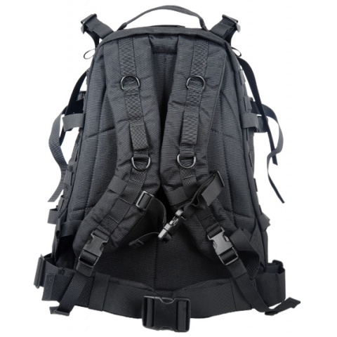 AMA Large 600D Polyester 3D Outdoor Backpack - BLACK