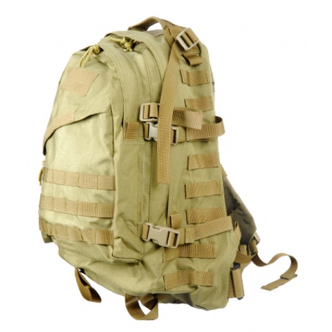 AMA Large 100D Polyester 3D Outdoor Backpack - TAN