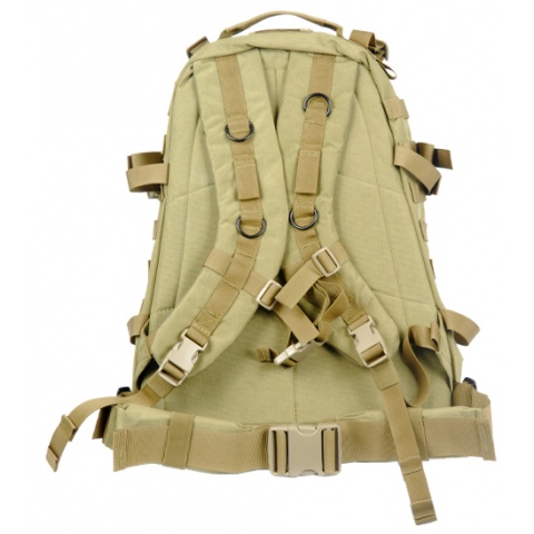 AMA Large 100D Polyester 3D Outdoor Backpack - TAN