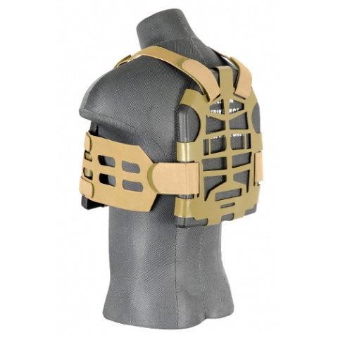 UK Arms Airsoft Plate Carrier w/ Dummy Plates - DARK EARTH
