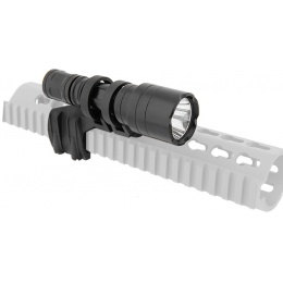 UK Arms Offset Flashlight Ring Mount (for Right Side) - BLACK