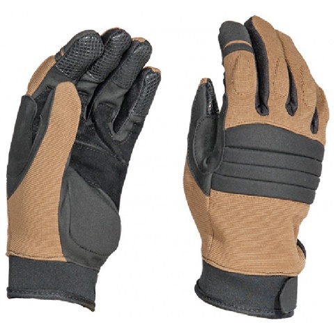 AMA Tactical Airsoft Tac-Ops Full Finger Gloves - TAN