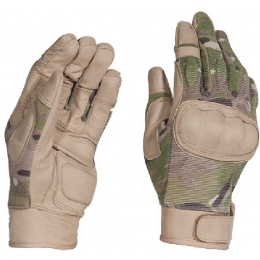 AMA Tactical Airsoft Hard Knuckle Full Finger Gloves - CAMO