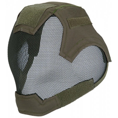 Airsoft V6 Strike Mesh Mask Helmet - OD GREEN