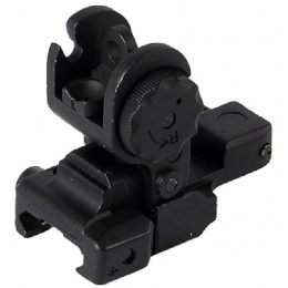DBoys Airsoft Special Purpose Rifle Style Rear Flip Sight - BLACK
