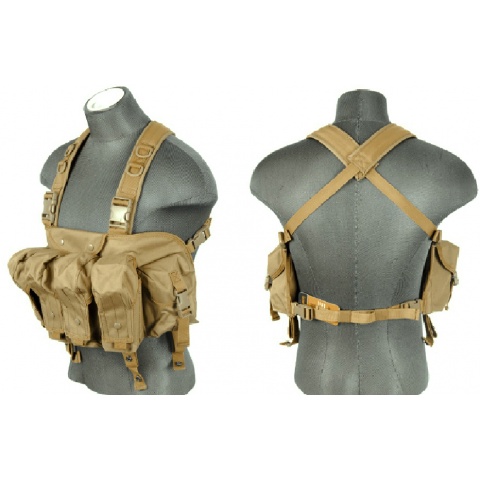 Lancer Tactical Fully Adjustable AK Chest Rig [Nylon] - TAN
