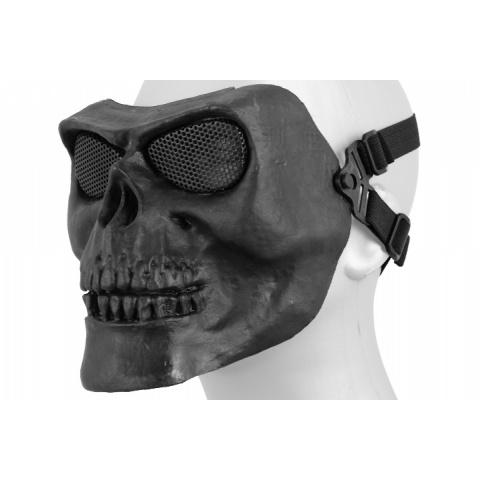 Airsoft Mesh Skull Full Face Mask Gen 2 - BLACK