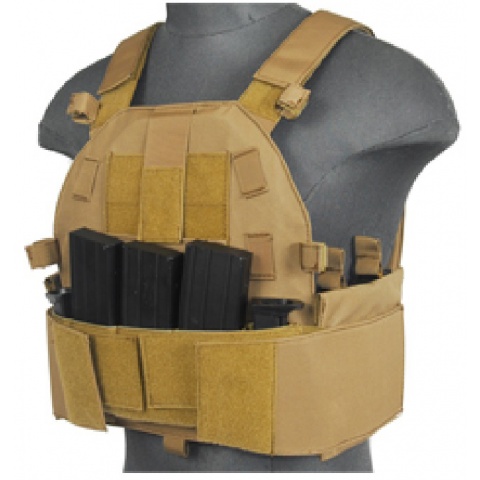 Lancer Tactical Airsoft SLK MOLLE Tactical Vest (Tan)