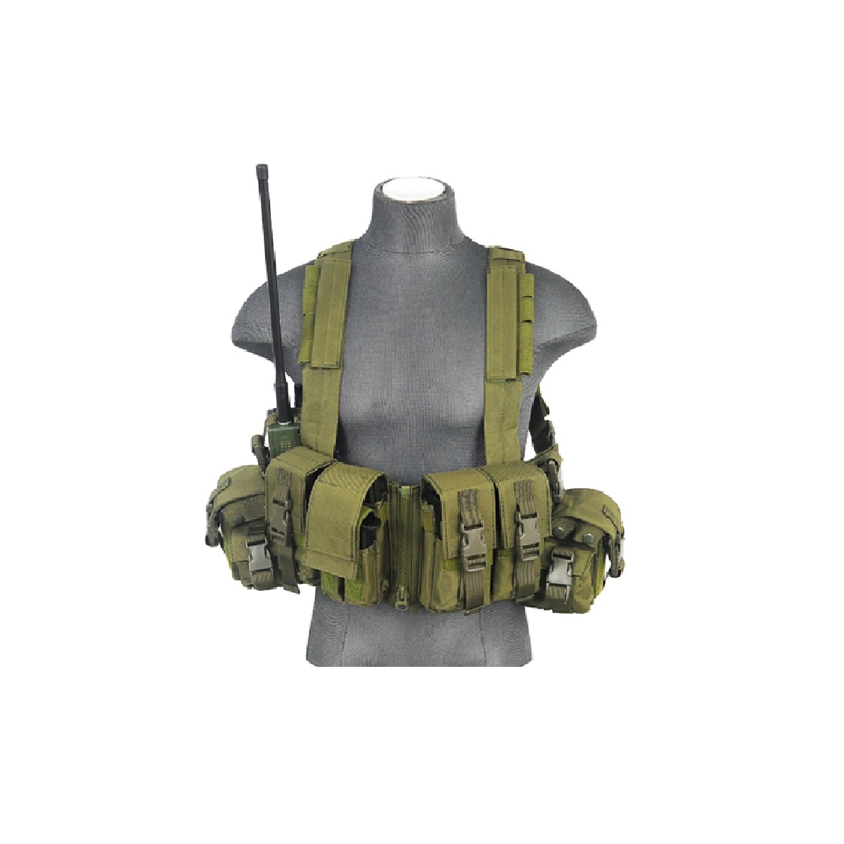 Lancer Tactical Airsoft Load Bearing T1G Chest Rig Vest w/ Zipper Camo CA-317C 