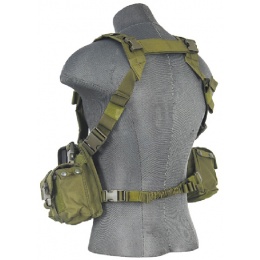 OD Green 600D Lancer Tactical CA-317 Series T1G Load Bearing Chest Rig