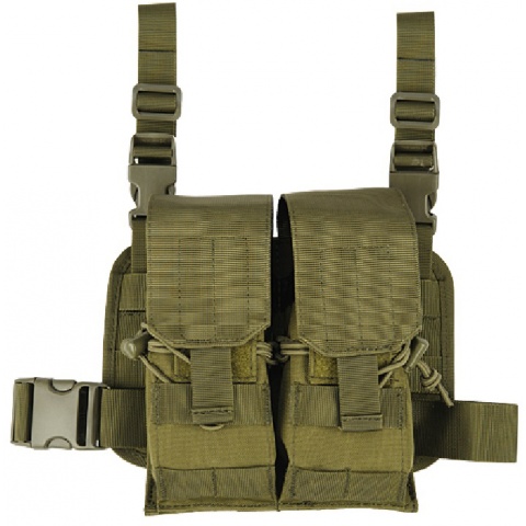 Lancer Tactical Airsoft 2x2 Magazine Pouch Leg Rig - OD GREEN