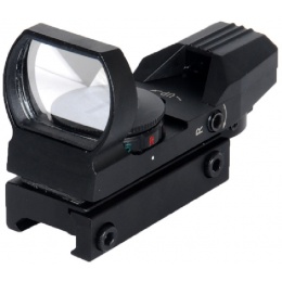 Lancer Tactical Red / Green Dot Reflex Sight w/ 4 Reticles (Color: Black)