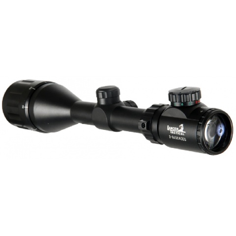 Lancer Tactical 3-9x50 Red & Green Dual Illuminated AO Scope