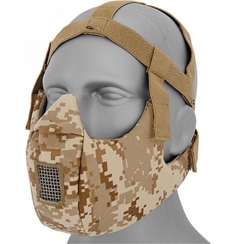 Airsoft V5 Conquerors Lower Half Face Mask - DIGITAL DESERT