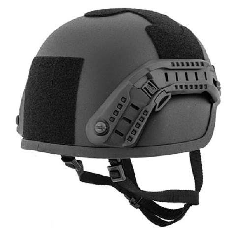 Lancer Tactical ACH MICH 2000 Airsoft Helmet with Side Rail - BLACK