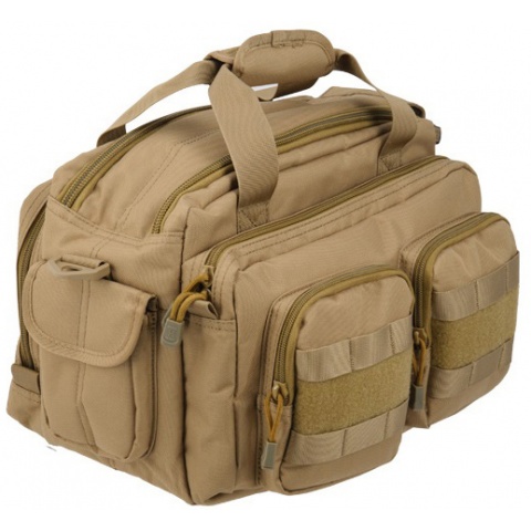 Lancer Tactical CA-980T Small Range Bag with MOLLE Webbing - TAN