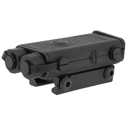Lancer Tactical Airsoft PEQ-10 Flashlight and Red Laser Combo P10 Box - BLACK