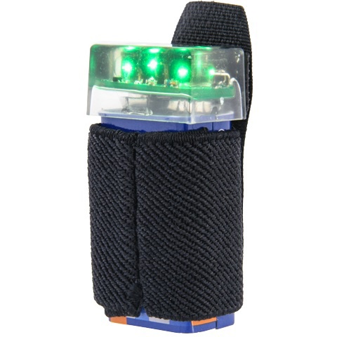 UK Arms 3-LED Green Flashing Marker Beacon w/ Hook and Loop System