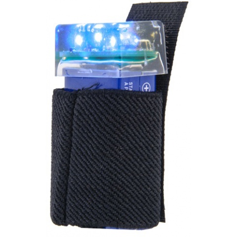 UK Arms 3-LED BLUE Flashing Marker Beacon w/ Hook and Loop System