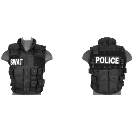 UK Arms SWAT/Police Law Enforcement Replica Tactical Vest w/ Patches