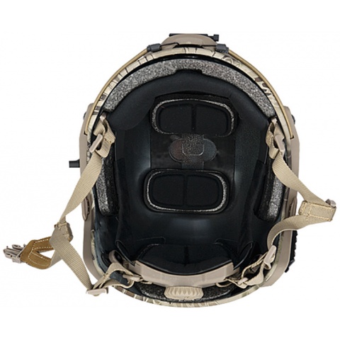 Lancer Tactical Airsoft Maritime Tactical Helmet w/ Chin Strap - CAMOUFLAGE