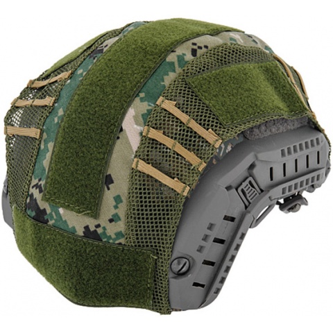 UK Arms Airsoft Maritime Tactical Mesh Helmet Cover - JUNGLE DIGITAL