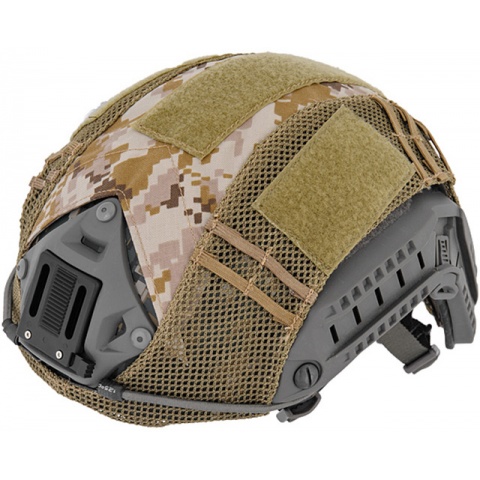 UK Arms Airsoft Maritime Tactical Mesh Helmet Cover - DIGITAL DESERT