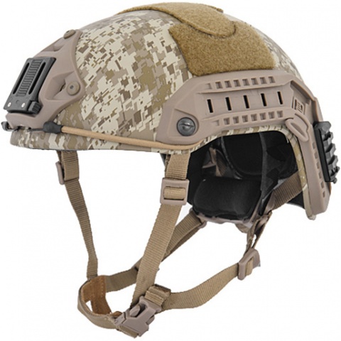 Lancer Tactical Airsoft Adjustable Maritime Helmet (LARGE) - DESERT DIGITAL