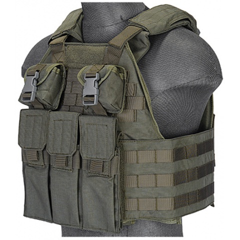 UK Arms Airsoft Tactical SPC Scalable Tactical Vest (Sage)