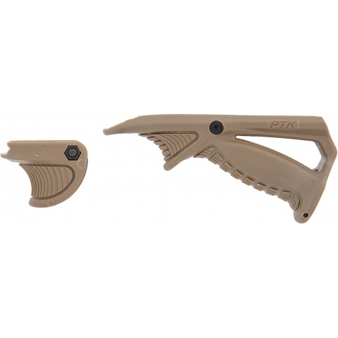 UK Arms Angled PTK Foregrip and Thumb Over Bore- TAN