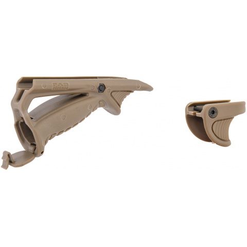 UK Arms Angled PTK Foregrip and Thumb Over Bore- TAN