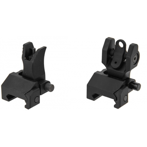 UK Arms Flip Up Battlesights for M4 Series Airsoft Rifle - BLACK