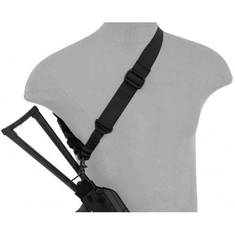 UK Arms Airsoft Tactical Single Point Bungee Sling - BLACK