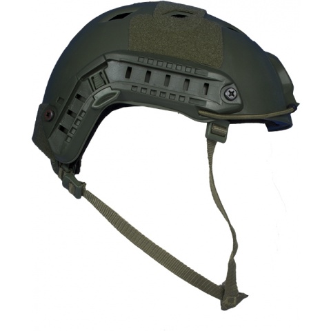 Firepower Airsoft Base Jump Style Helmet w/ Accessory RIS - OD GREEN