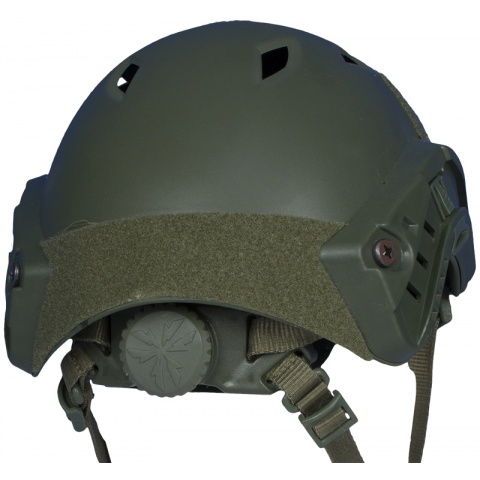 Firepower Airsoft Base Jump Style Helmet w/ Accessory RIS - OD GREEN