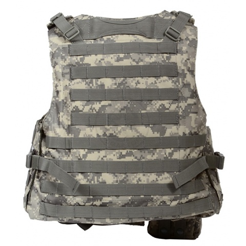 AMA Airsoft MOLLE Plate Carrier w/ 6 Pouches - ACU