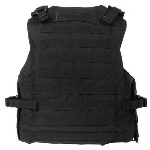 AMA Airsoft MOLLE Plate Carrier w/ 6 Pouches - BLACK