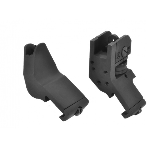 Lancer Tactical Quick Transition Offset Sights (Front and Rear) - BLACK
