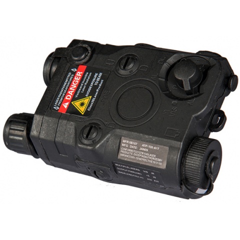 Lancer Tactical PEQ-15 Battery Case and Red Laser Designator - BLACK