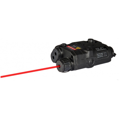 Lancer Tactical PEQ-15 Battery Case and Red Laser Designator - BLACK