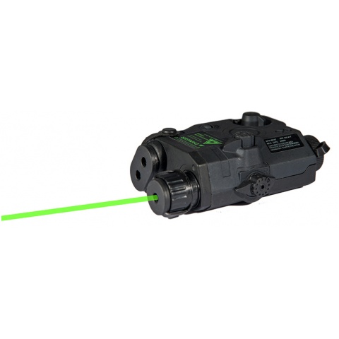 Lancer Tactical PEQ-15 LA-5 Battery Case w/ Green Laser Designator - BLACK