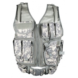 AMA Airsoft V2 Cross-Draw Military Vest w/ Tactical Belt - ACU