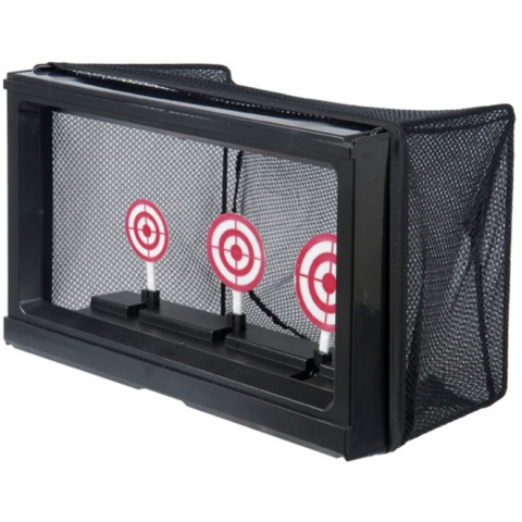 Well Fire Airsoft 3 Round Shooting Target Trainer w/ NET - BLACK