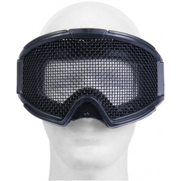 UK Arms Airsoft Tactical Protective Metal Wired Mesh Goggles - BLACK