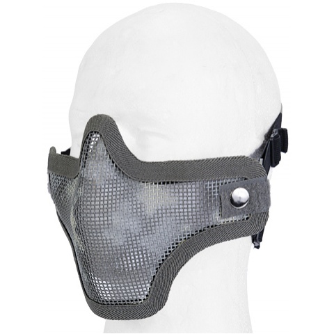 UK Arms Airsoft Tactical Metal Mesh Half Mask - ACU PRINT