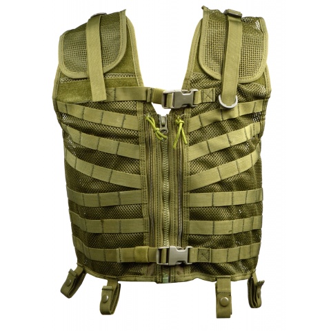 AMA 600D MOLLE Mesh Airsoft Vest - OD GREEN
