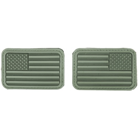 AMA Airsoft U.S. Flag Forward/Reverse Patch Set - OLIVE