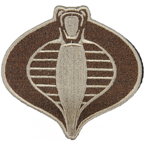 UK Arms Airsoft Hook and Loop Base Cobra Patch - TAN