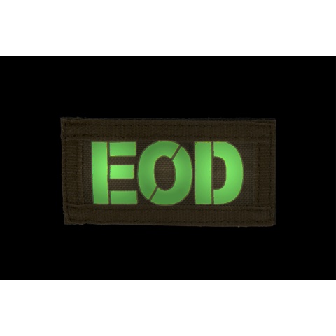 UK Arms Airsoft Hook and Loop Base EOD (2) Patch Set - TAN/BLACK