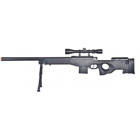 Well Airsoft L96 AWS Bolt Action Rifle w/ Bipod and Scope - BLACK
